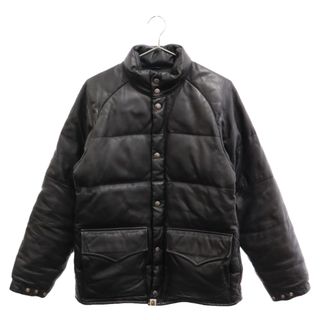 アベイシングエイプ(A BATHING APE)のA BATHING APE アベイシングエイプ 初期 LEATHER CLASSIC DOWN JACKET レザー クラシック ダウンジャケット ブラック(ダウンジャケット)