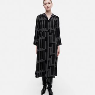 マリメッコ(marimekko)の【未使用】マリメッコ Salonki Attika ワンピース 34(ひざ丈ワンピース)