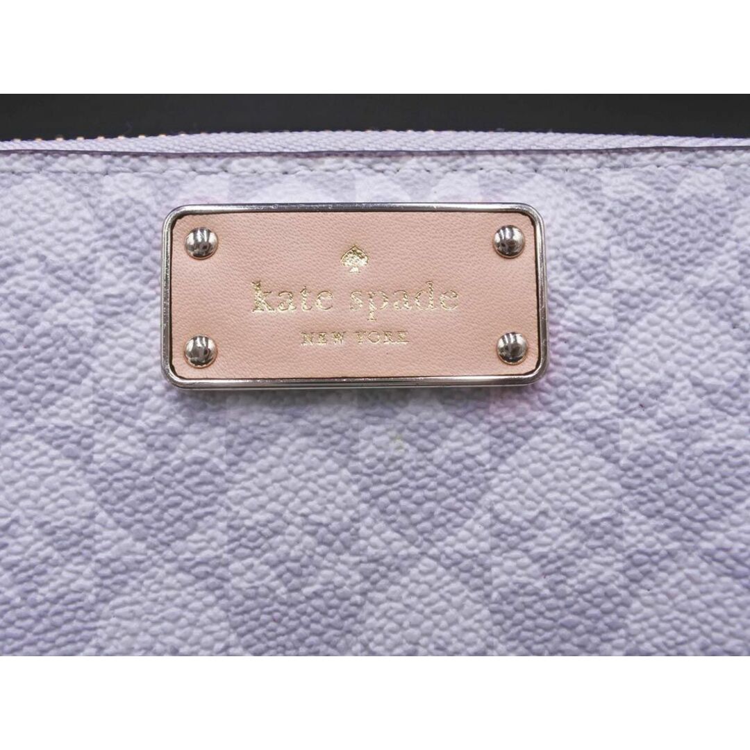 kate spade new york(ケイトスペードニューヨーク)のkate spade ケイトスペード WLRU4957 ラウンドジップ 総柄 長 財布 グレー ■■ レディース レディースのファッション小物(財布)の商品写真