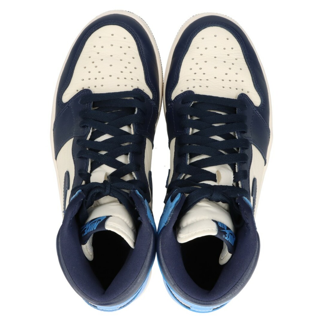 NIKE(ナイキ)のNIKE ナイキ AIR JORDAN1 RETRO HIGH OG OBSIDIAN UNIVERSITY BLUE エアジョーダン1 レトロ ハイカットスニーカー シューズ オブシディアン ブルー US8.5/26.5cm 555088-140 メンズの靴/シューズ(スニーカー)の商品写真