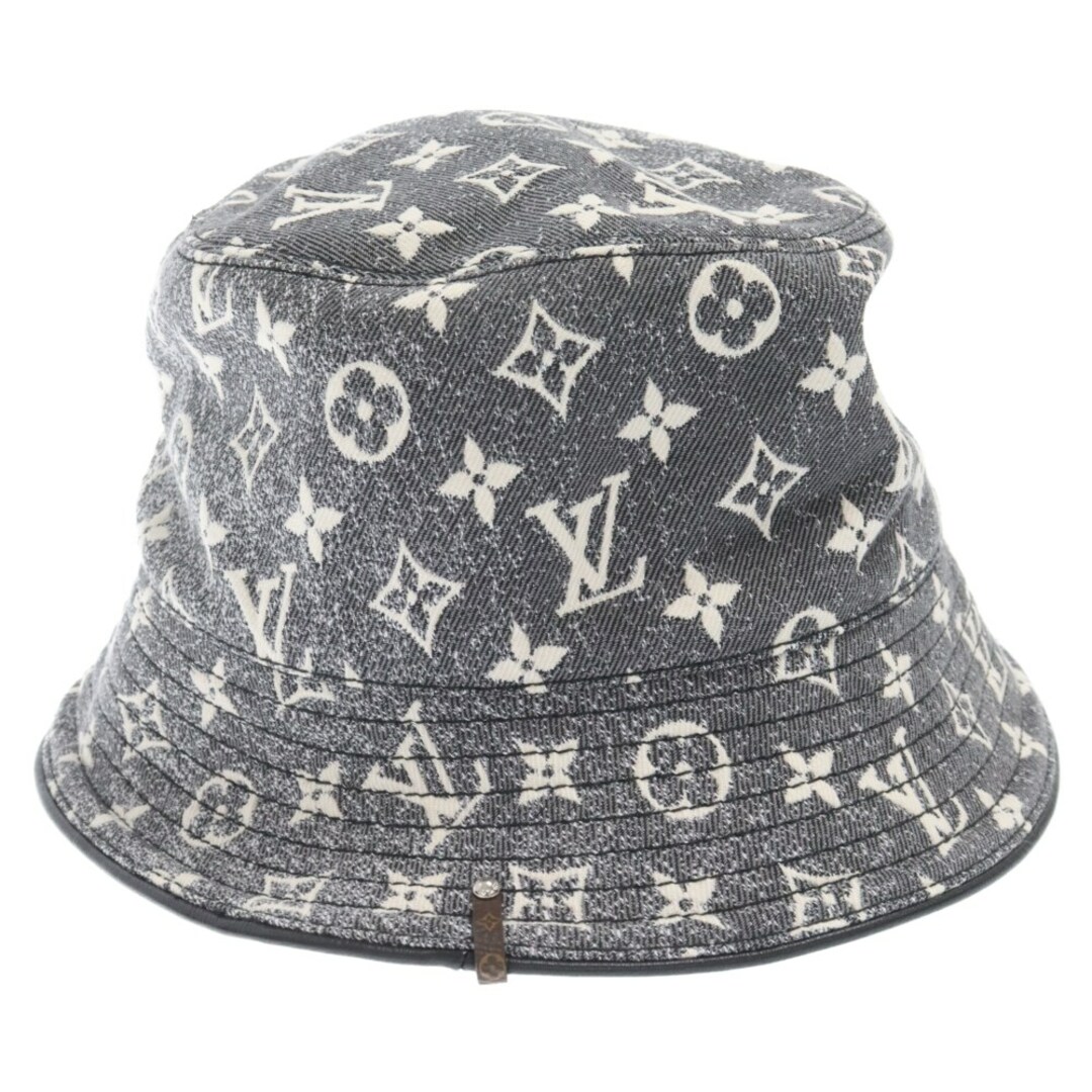 LOUIS VUITTON(ルイヴィトン)のLOUIS VUITTON ルイヴィトン 23 SS LV MONOGRAM JACQUARD DENIM BUCKET HAT M7029M LV モノグラム ジャカード デニム バケット ハット グレー メンズの帽子(ハット)の商品写真