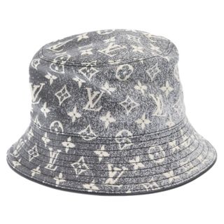 LOUIS VUITTON - LOUIS VUITTON ルイヴィトン 23 SS LV MONOGRAM JACQUARD DENIM BUCKET HAT M7029M LV モノグラム ジャカード デニム バケット ハット グレー