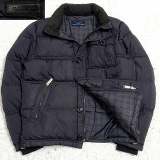 バーバリーブルーレーベル(BURBERRY BLUE LABEL)の希少 美品 XL バーバリーブルーレーベル ダウン ジャケット 黒 ノバチェック(ダウンジャケット)