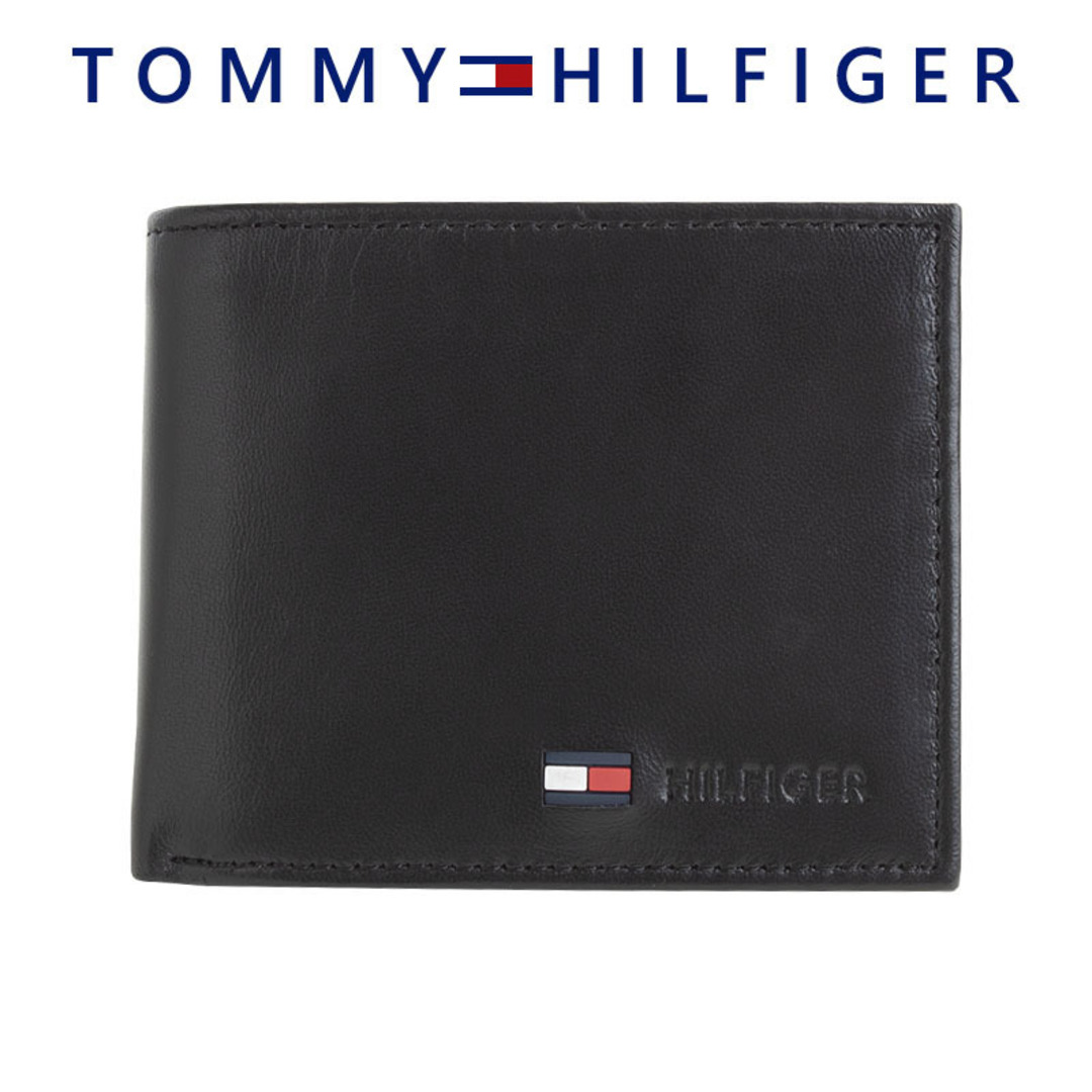 TOMMY HILFIGER(トミーヒルフィガー)のトミーヒルフィガー 専属BOX付き 折り財布 31tl25x020 BLACK メンズのファッション小物(折り財布)の商品写真