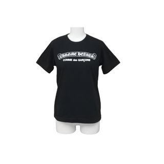 コムデギャルソン(COMME des GARCONS)のCOMME des GARCONS × CHROME HEARTS コムデギャルソン×クロムハーツ 半袖Ｔシャツ サイズL ブラック OT-T028 美品 中古 60319(Tシャツ(半袖/袖なし))