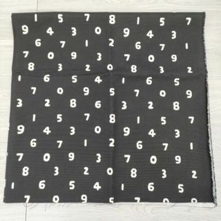 SOU・SOU 新品 SO-SU-U 数字柄 キャンバス地 110×114 ファブリック 生地 ブラック レディース ソウソウ【中古】4-0202G◎