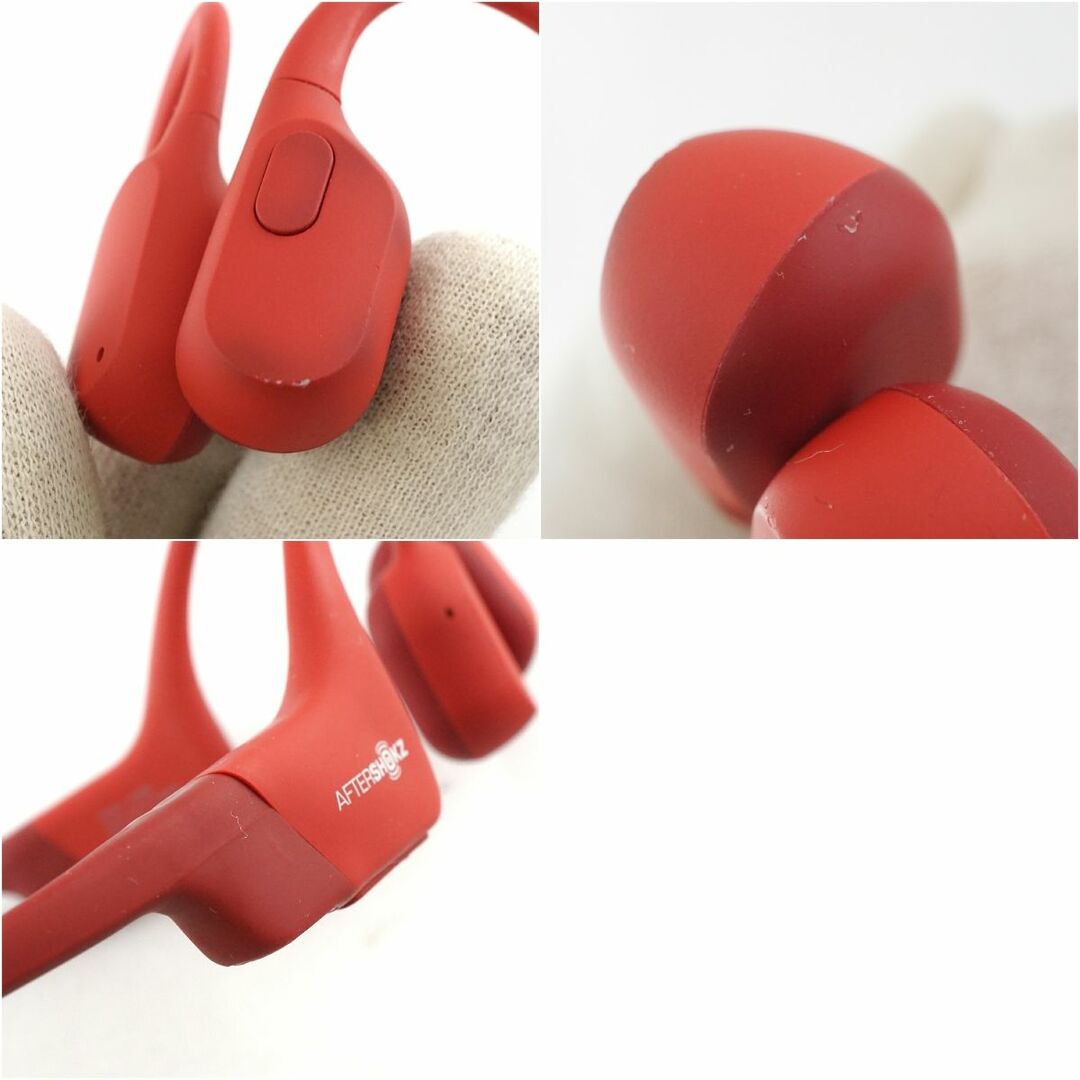 AFTERSHOKZ(アフターショックス)のAfterShokz Aeropex 骨伝導イヤホン USED美品 AFT-EP-000014 ソーラーレッド AS800 防塵 防水 IP67 マイク 耳を塞がない 完動品 S V0079 スマホ/家電/カメラのオーディオ機器(ヘッドフォン/イヤフォン)の商品写真