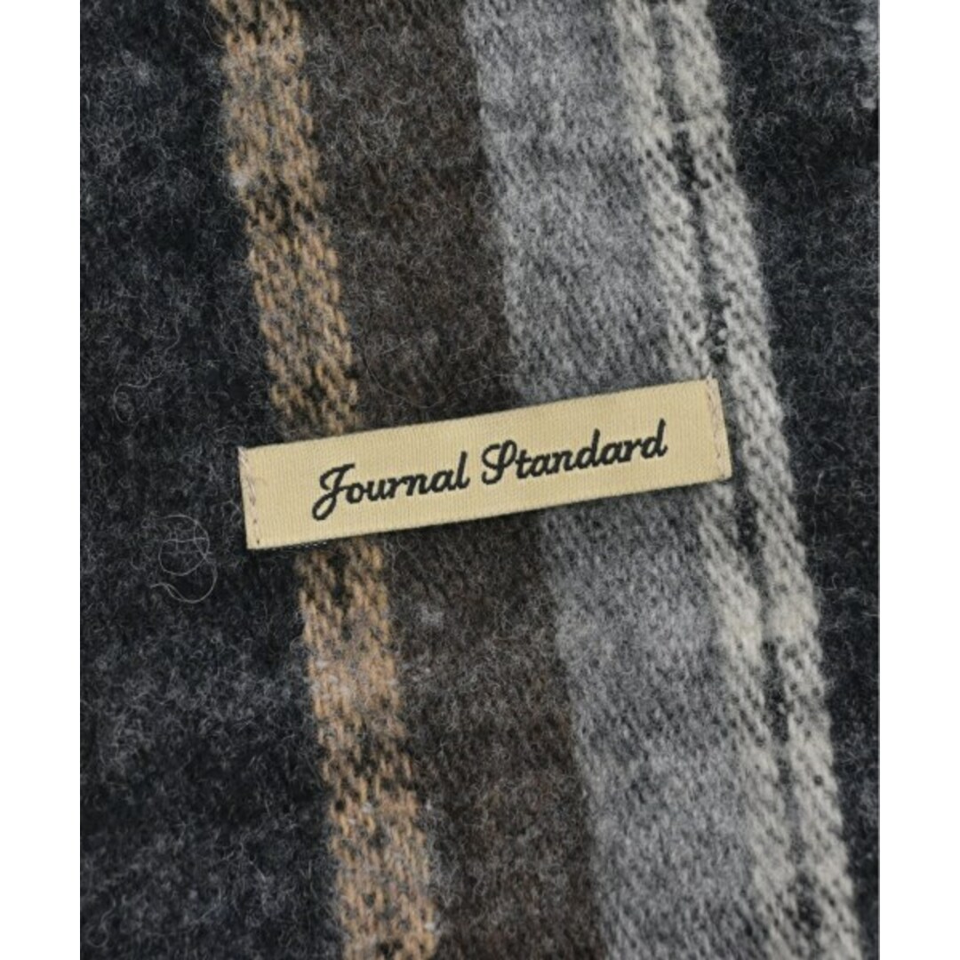 JOURNAL STANDARD(ジャーナルスタンダード)のJOURNAL STANDARD マフラー - グレーx黒系x茶系 【古着】【中古】 メンズのファッション小物(マフラー)の商品写真