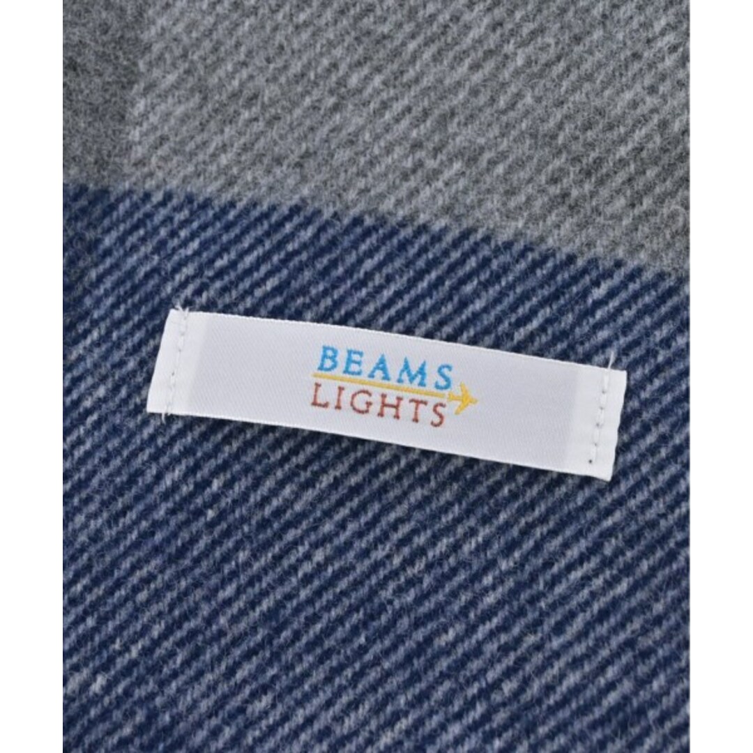 BEAMS LIGHTS(ビームスライツ)のBEAMS Lights マフラー - グレーx紺x赤(チェック) 【古着】【中古】 メンズのファッション小物(マフラー)の商品写真