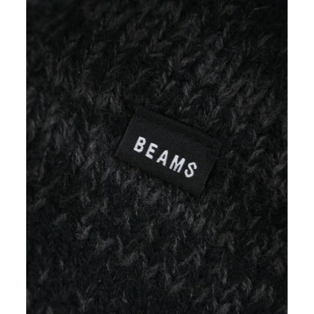 BEAMS(ビームス)のBEAMS ビームス マフラー - 黒xチャコールグレー 【古着】【中古】 メンズのファッション小物(マフラー)の商品写真