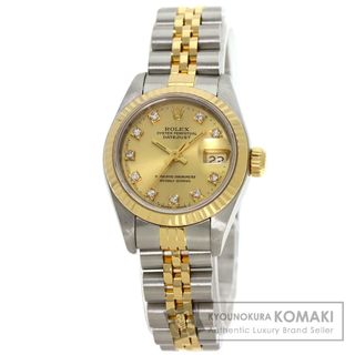 ロレックス(ROLEX)のROLEX 69173G デイトジャスト 10P ダイヤモンド 腕時計 SS SSxK18YG レディース(腕時計)