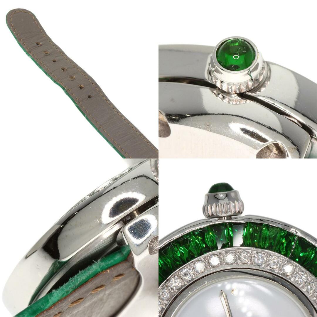 SELECT WATCH アレン ディオーネ グリーンガーネット ダイヤモンド 腕時計 K18WG 革 レディース レディースのファッション小物(腕時計)の商品写真