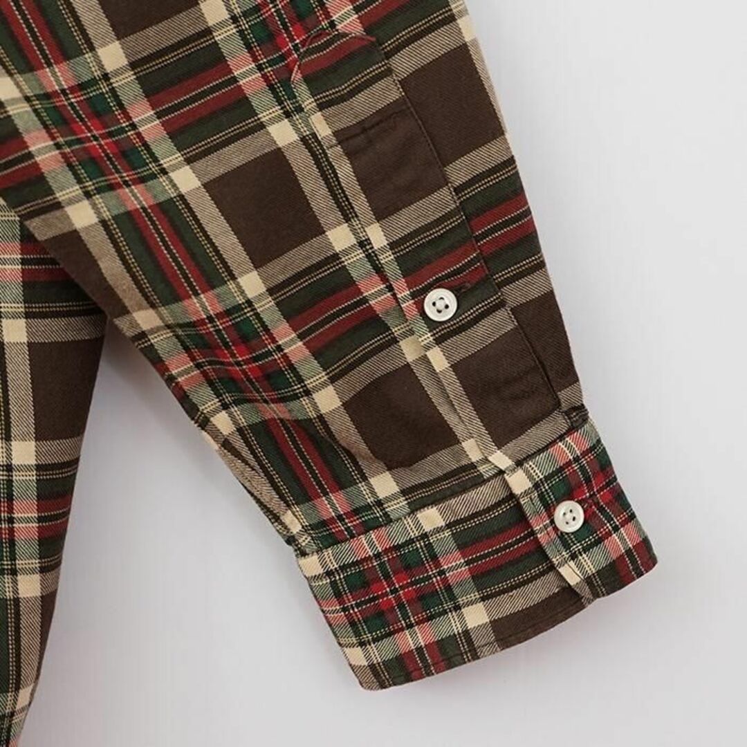 Ralph Lauren(ラルフローレン)のラルフローレン チェックシャツ XL ブラウン 茶色 緑 白 赤 刺繍 ポニー メンズのトップス(シャツ)の商品写真