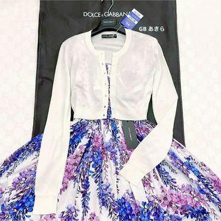 ドルチェアンドガッバーナ(DOLCE&GABBANA)の【最終価格】DOLCE&GABBANAカシミヤカーディガン長袖　アイボリー白42(カーディガン)