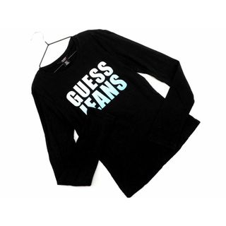 ゲス(GUESS)のGUESS ゲス プリント 長袖 Tシャツ sizeXS/黒 ■◇ レディース(Tシャツ(長袖/七分))