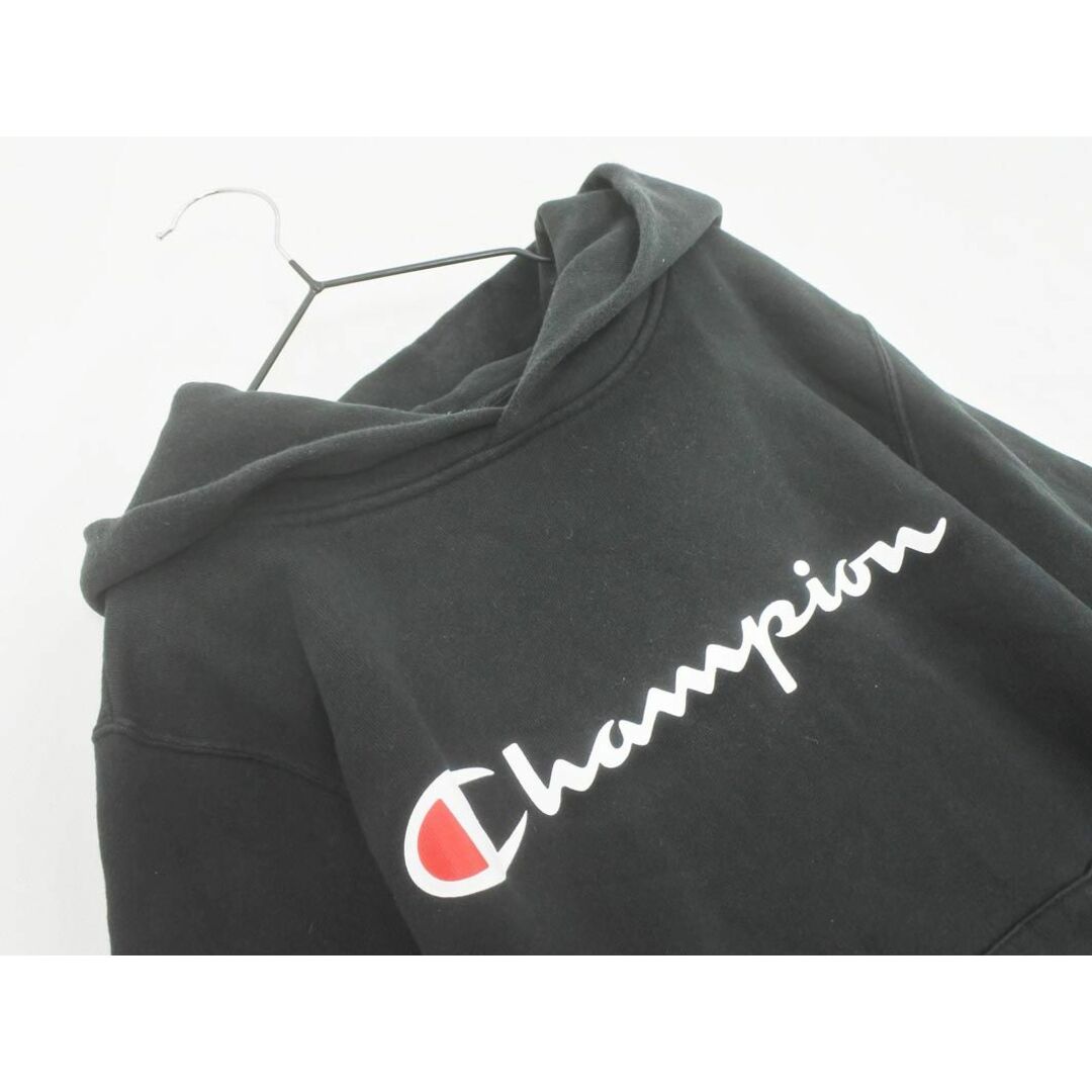 Champion(チャンピオン)のChampion チャンピオン 裏起毛 ロゴプリント プルオーバー パーカー sizeL/黒 ◇■ レディース レディースのトップス(パーカー)の商品写真