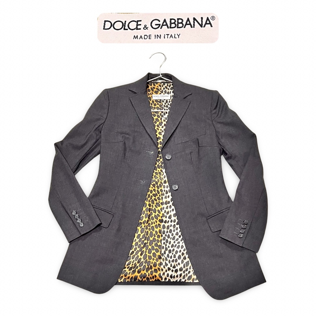 DOLCE&GABBANA(ドルチェアンドガッバーナ)のDOLCE & GABBANA ドルチェアンドガッバーナ ジャケット ブレザー size 38 ダークグレー レディース 卒業式 入学式 レディースのジャケット/アウター(テーラードジャケット)の商品写真