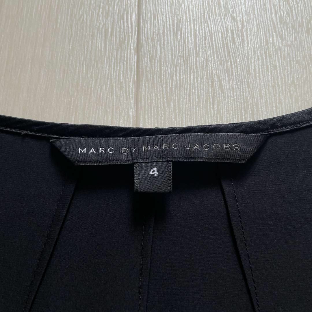 MARC BY MARC JACOBS(マークバイマークジェイコブス)のMARC BY MARCJACOBS シルク100％ ワンピース 黒 4 M レディースのワンピース(ひざ丈ワンピース)の商品写真