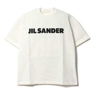 ジルサンダー(Jil Sander)の【新品未使用】 JIL SANDER ジルサンダー ロゴTシャツ メンズ ワイドシルエット コットンジャージー  半袖 J21GC0001J45148 【L/PORCELAIN】(Tシャツ/カットソー(半袖/袖なし))