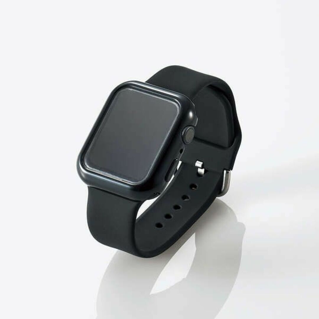 ELECOM(エレコム)のエレコム Apple Watch 44mm フルカバーケース  ブラック スマホ/家電/カメラのスマホアクセサリー(モバイルケース/カバー)の商品写真