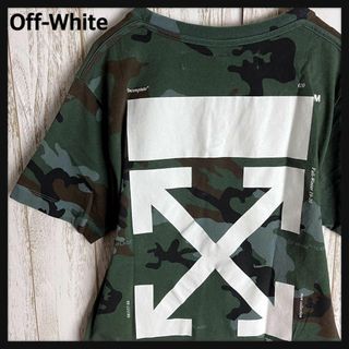 オフホワイト(OFF-WHITE)の【即完売モデル】オフホワイト☆クロスアロー　ビッグロゴ　最高デザイン半袖Tシャツ(Tシャツ/カットソー(半袖/袖なし))