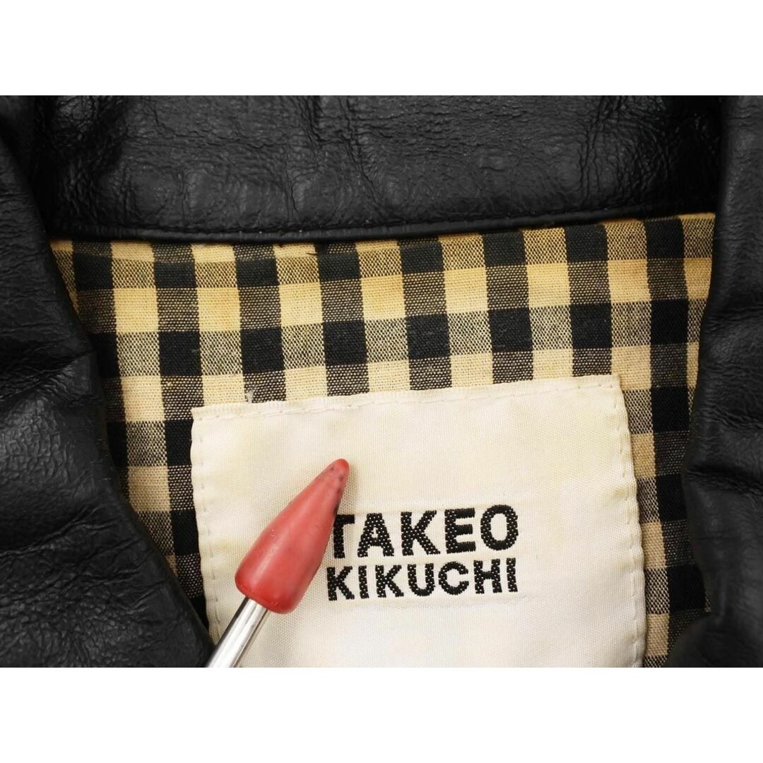 TAKEO KIKUCHI(タケオキクチ)のTAKEO KIKUCHI タケオキクチ 本革 レザー ジャケット size2/黒 ◇■ メンズ メンズのジャケット/アウター(レザージャケット)の商品写真