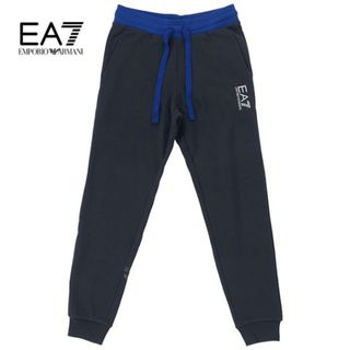 エンポリオアルマーニイーエーセブン(EMPORIO ARMANI EA7)のEA7 EMPORIO ARMANI イーエーセブン エンポリオアルマーニ TROUSER 6GPP64 PJ07Z 1578 メンズ ボトム ズボン スウェットパンツ トラックパンツ ナイトブルー 青 ロゴ プリント カジュアル スポーティー ウエストリブ(arn0004)XS-(その他)