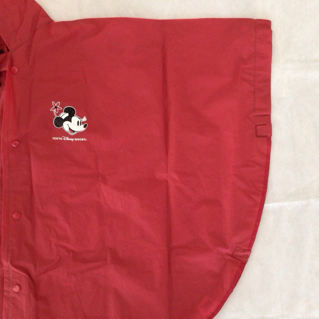Disney(ディズニー)の110cm ミニーちゃん　赤　レインコート　ポンチョ キッズ/ベビー/マタニティのこども用ファッション小物(レインコート)の商品写真