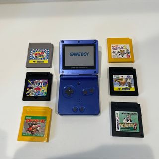 ゲームキューブ接続端子【動作確認済み】ゲームボーイアドバンス＋付属品＋ソフト５種類