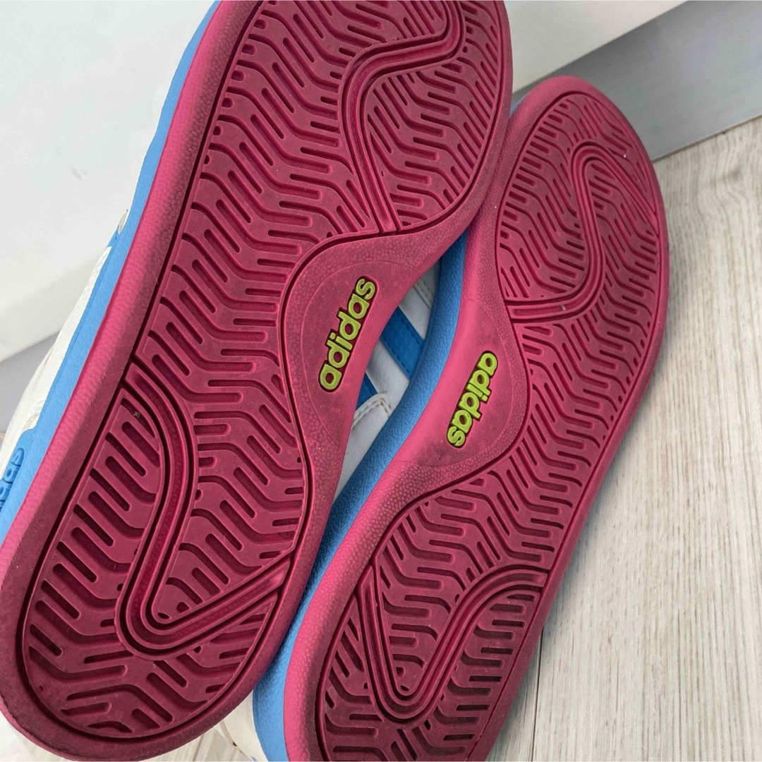 adidas - 25cm!adidas ✩ハイカットスニーカー ブルーピンク adidas - 25cm!adidas ✩ハイカットスニーカー ブルーピンク