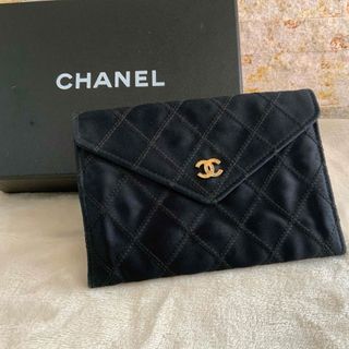 シャネル(CHANEL)のCHANEL シャネルサテンビコローレ財布ココマークマトラッセ黒レアな逸品(財布)