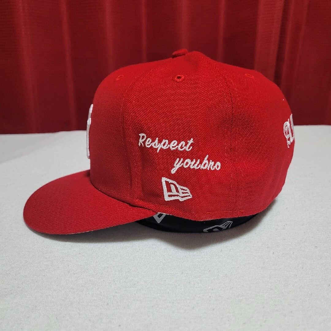 ニューエラ 59fifty 7 3/4 ヤンキース 崎山翼 カスタム レッド