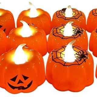 かぼちゃ 飾り LED キャンドル ライト Halloween 装飾 屋内 屋外(その他)