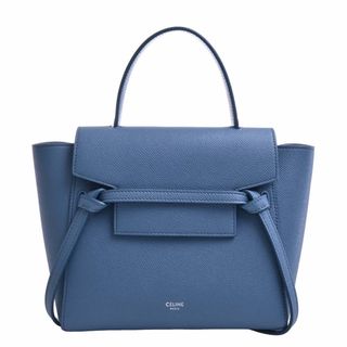 セリーヌ(celine)の【中古】Celine セリーヌ レザー ベルトバッグ ナノ 2WAY ハンドバッグ 189003ZVA ブルー by(その他)