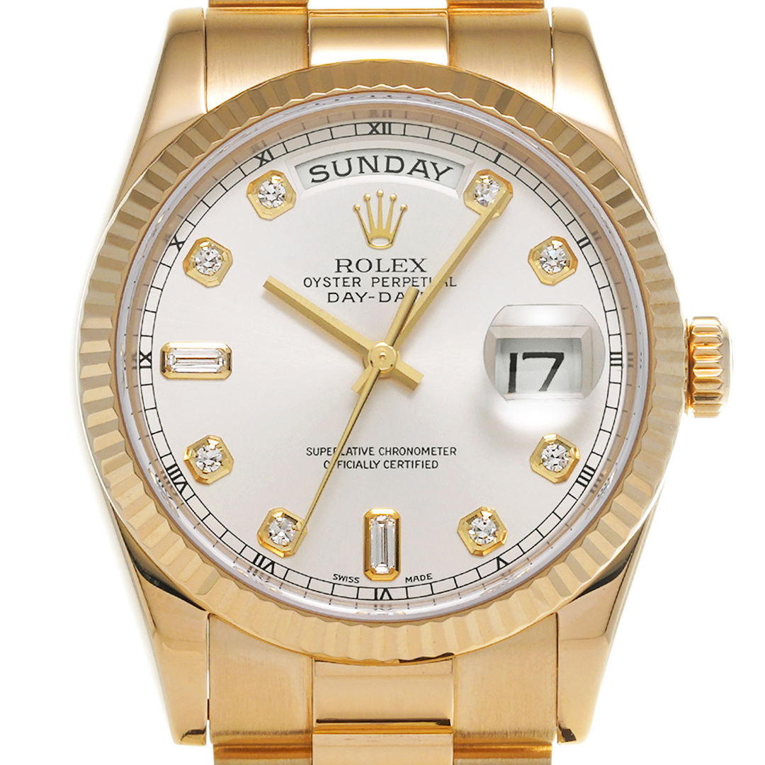 ROLEX(ロレックス)の中古 ロレックス ROLEX 118238A P番(2000年頃製造) シルバー /ダイヤモンド メンズ 腕時計 メンズの時計(腕時計(アナログ))の商品写真