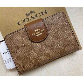 コーチ(COACH)の[新品未使用]✨COACHシグネチャー二つ折り財布✨ミニ財布(財布)