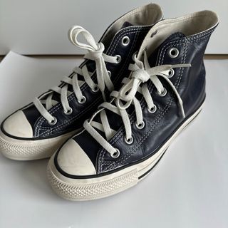 オールスター(ALL STAR（CONVERSE）)のコンバース　オールスター　レザー　ネイビー　24(スニーカー)