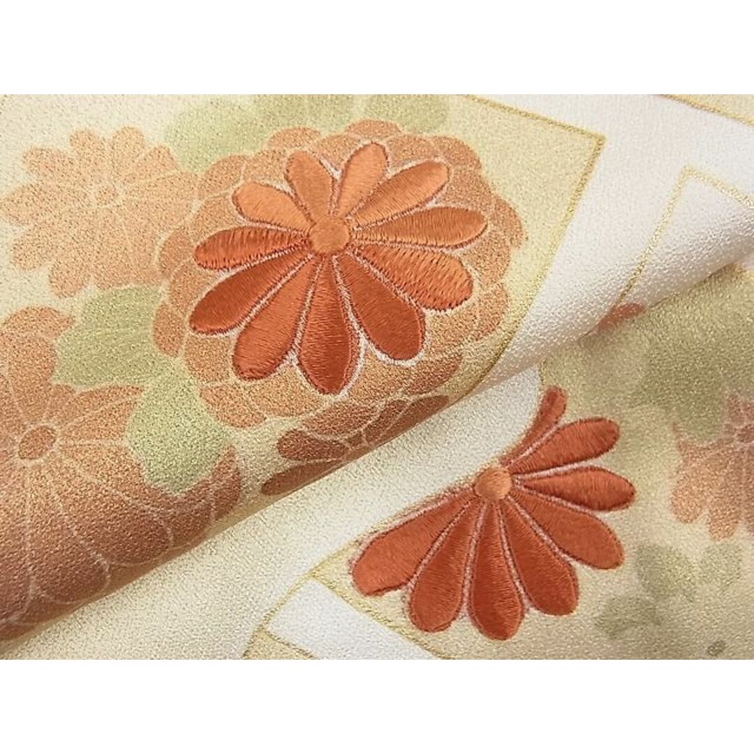 平和屋野田店■訪問着　刺繍　雲取り吉祥花文　暈し染め　金彩　逸品　n-fw5137 レディースの水着/浴衣(着物)の商品写真