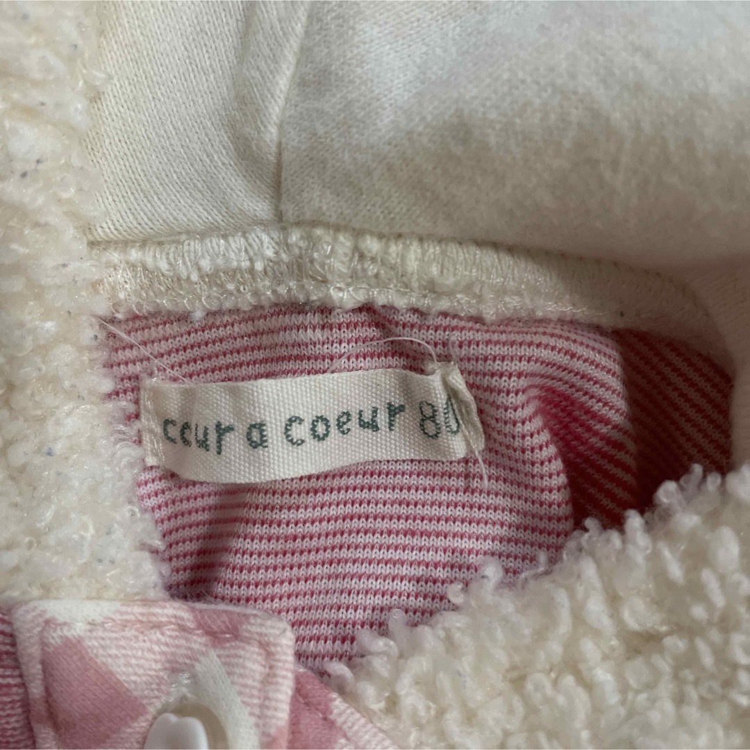 coeur a coeur(クーラクール)のクーラクール　うさみみフード付き　チュニック　トップス　80 キッズ/ベビー/マタニティのベビー服(~85cm)(トレーナー)の商品写真