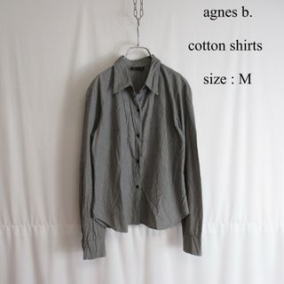 アニエスベー(agnes b.)のagnes b. レギュラーカラー コットン シャツ チェック柄 トップス M(シャツ/ブラウス(長袖/七分))