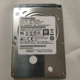 トウシバ(東芝)の【特価！】東芝製 2.5インチ ハードディスク HDD 500GB(PCパーツ)