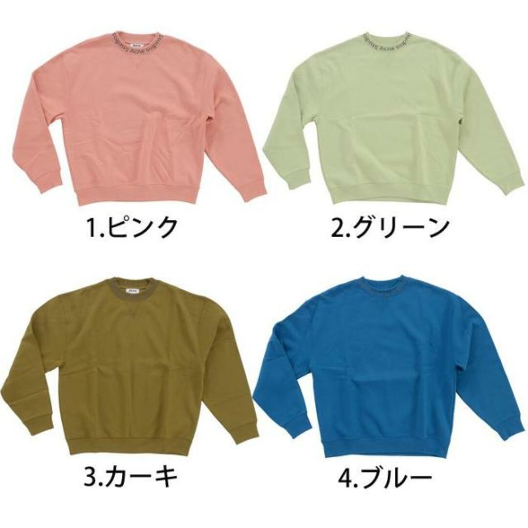 Acne Studios(アクネストゥディオズ)のAcne Studios アクネ ストゥディオズ Flogho BI0015 PNK /  PGRN /  OGRN /  BLU メンズ スウェット トレーナー プルオーバー 長袖 ロゴ (as0019) 3.カーキ L メンズのトップス(スウェット)の商品写真