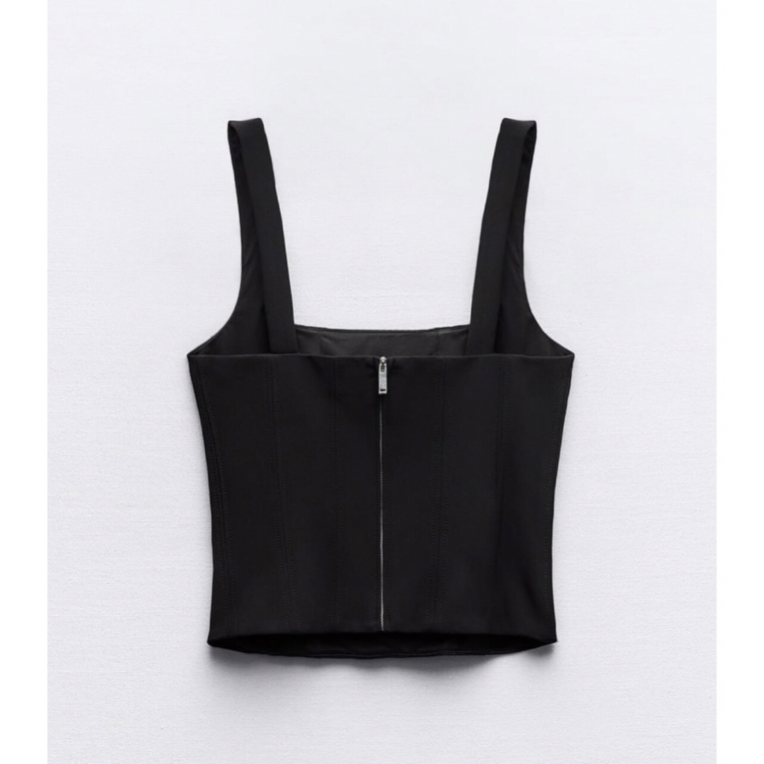 ZARA - 新品ZARA ストレッチトップス ブラック Sの通販 by ZARA - 新品ZARA ストレッチトップス ブラック Sの通販 by