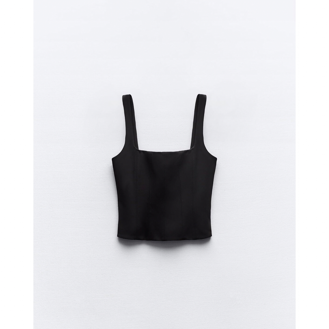 ZARA - 新品ZARA ストレッチトップス ブラック Sの通販 by ZARA - 新品ZARA ストレッチトップス ブラック Sの通販 by