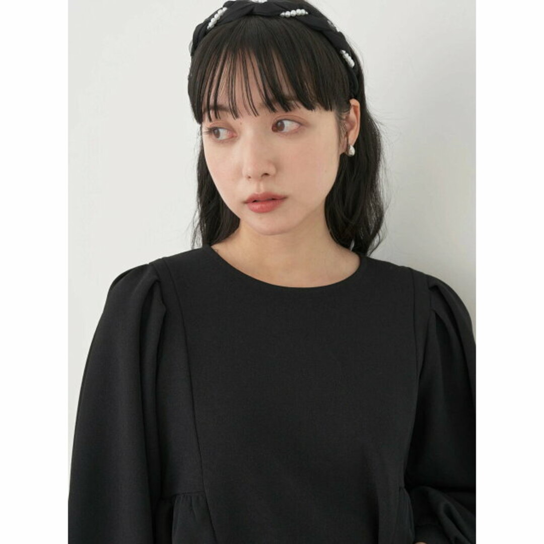 earth music & ecology(アースミュージックアンドエコロジー)の【ブラック】チュールドッキングチュニック トップス/レディース/24SS レディースのトップス(カットソー(長袖/七分))の商品写真