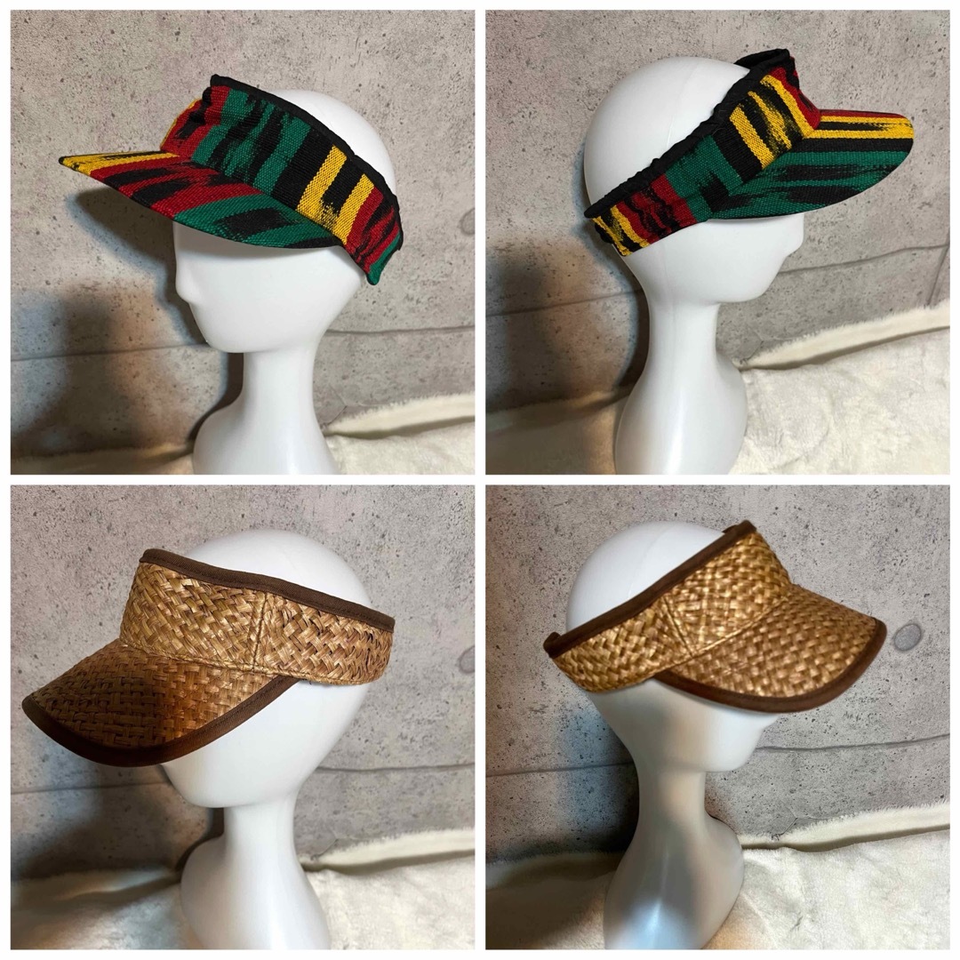 【HEMPセット】 麻袋 サンバイザー キャンドル 麻紐 メンズの帽子(サンバイザー)の商品写真