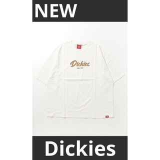 ディッキーズ(Dickies)の1924 新品　Dickies フロントロゴ　半袖　Tシャツ　クリーム　XL(Tシャツ/カットソー(半袖/袖なし))