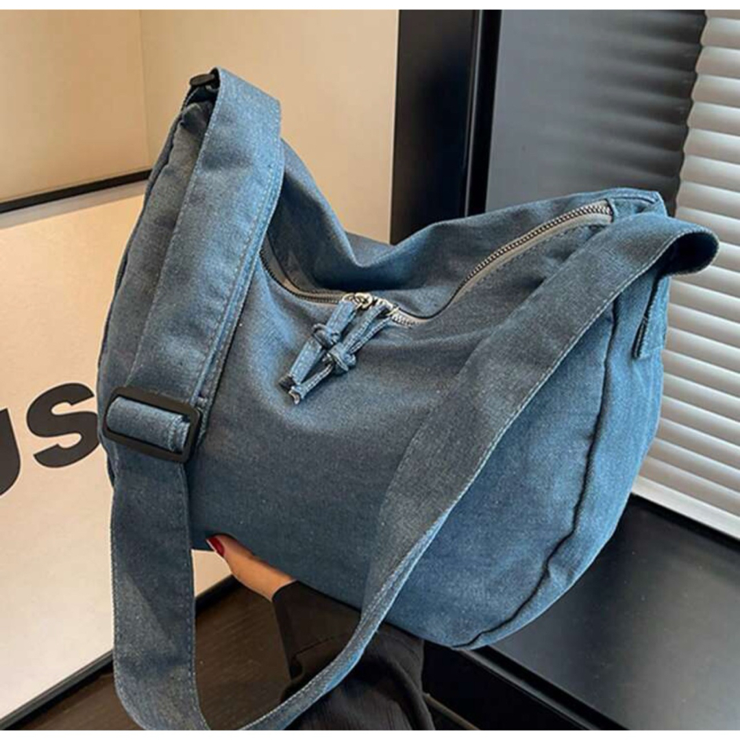 ミニマリスト キャンバス ホーボー バッグ★ジッパー付きシンプルな脇の下バッグ レディースのバッグ(ショルダーバッグ)の商品写真