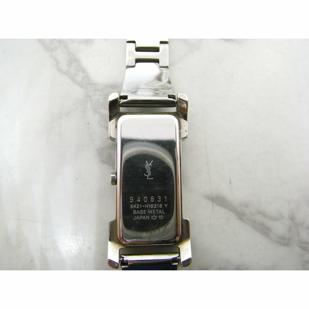 Yves Saint Laurent(イヴサンローラン)のイブサンローラン　YSL　レキュタングル 文字盤ネイビー　レディース　ウォッチ レディースのファッション小物(腕時計)の商品写真