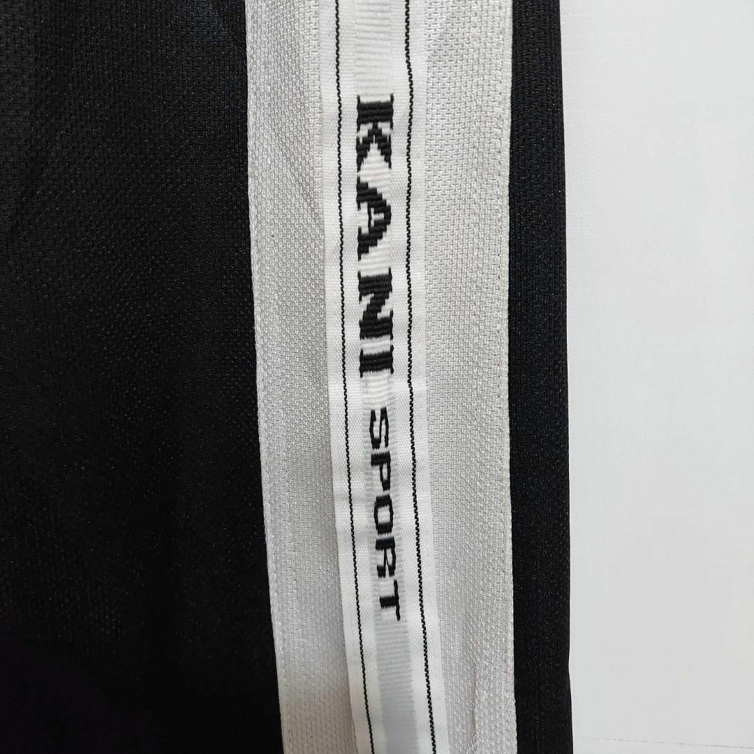 Karl Kani(カールカナイ)のカールカナイ トラックパンツ サイドライン ロゴ刺繍 XL ブラック 黒 白 メンズのパンツ(その他)の商品写真